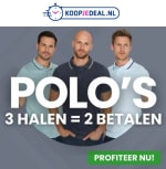 3 halen 2 betalen op herenpolo's bij Koopjedeal
