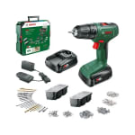 Bosch Taladro percutor 18V con 2 baterías + maletín 241 accesorios por 89,99€