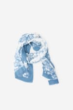 Fular estampado bicolor de flores azules Milano por 9.99€