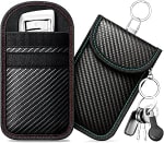 Caslord Faraday Pouch for Car Keys, Pack of 2, Anti-Theft RFID Key Fob Protection