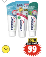 Alle Prodent tandpasta voor €0,99 bij Dirk