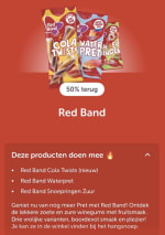 Red Band waterpret, snoepringen of cola twist voor €0,49 na cashback via Tikkie