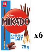 6 Paquetes de Mikado LU, Palitos de Galleta Crujientes por 7.28€