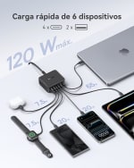 Baseus cargador USB C 120W 6 puertos por 31,98€