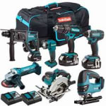 Makita 18V 7-Piece Cordless Kit T4TKIT-44 £732 with 3 Batteries + Free Toy