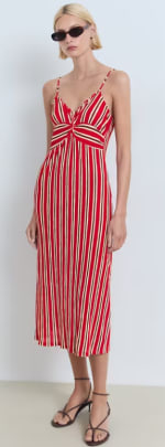 Vestido fruncido rayas por 10.99€