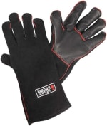 Weber 17896 Leather BBQ Glove, Black, 2 Count (Pack of 1)