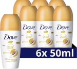 6 x 50 ml Dove Advanced Care Go Fresh Passievrucht Deo voor €12,19 bij Bol