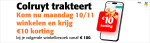 10 korting bij je volgende winkelbezoek bij Colruyt in België