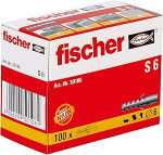 fischer 100 Tacos S 6 | Tacos de Nylon Universal para Tornillos por 3.02€