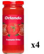 Pack 4 Orlando Tomate Frito Clásico Frasco, Sin Gluten Ni Conservantes. 340g a 3.6€
