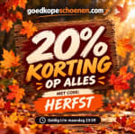 20% korting op alles bij Goedkopeschoenen