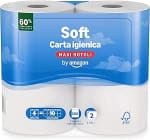 by Amazon Papel Higiénico 12 Rollos Grandes 6000 Hojas por 6,40€