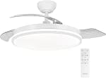 Ventilador de techo con luz con mando 3 aspas, Motor DC 30W+42W Luz LED por 44.95€