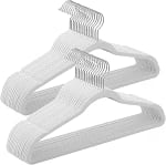 SONGMICS 50 Perchas Terciopelo, Antideslizantes, con Barra Corbata por 18.99€