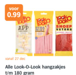 Alle Look-O-Look hangzakjes t/m 180 gram voor €0,99 bij de AH