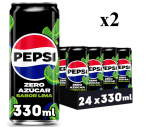2 Packs de 24 latas de PEPSI ZERO Refresco cola a la lima 0% lata 33 cl por 20.34€