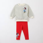 Conjunto Niña Rayas Minnie Mouse Blanco Disney por $14.990