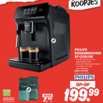 Philips EP1220/00 serie 1200 volautomatische espressomachine, voor €199,99