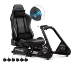 Simulador carreras con altavoces, volante y estante pedal por 187,57€