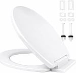 Ram White Soft Close Toilet Seat with Quick Release for Easy Clean Loo Toilet Seat wi