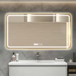 Espejo de baño LED anti-vaho inteligente 40x60, luz 3 colores regulable por 49.99€