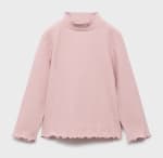 Polera Canalé Cuello Alto Bebé Niña Mango Kids por $6.990