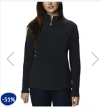 Polar Mujer Columbia Glacial Negro Rebaja $26.990 Disponible en Dimarsa.cl