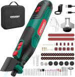 HYCHIKA Herramienta rotativa inalámbrica 8V 2,0Ah + 145 accesorios por 29.15€