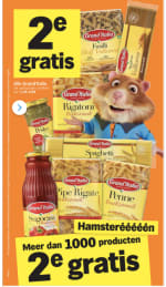 Hamsteren bij Albert Heijn met heel veel producten de 2de gratis