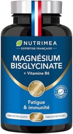 90 Gélules Nutrimea Magnésium Bisglycinate + Vitamine B6 à 14,63€
