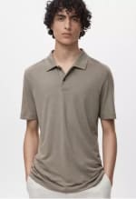 Linnen slim-fit poloshirt voor €14,99