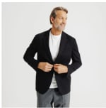 Veste blazer en maille Bleu foncé à 20€