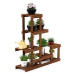 Furinno FG18451 Soporte para plantas de madera natural, resistente al agua por 14.99€