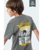 Camiseta de algodón con print delantero de niño TEX por 1.99€.