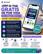 Gratis eSIM Jetpac Eterna (100 MB + apps básicas) en Jetpac