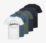 JACK & JONES 5-pack T-shirts voor €35,19 bij Zalando