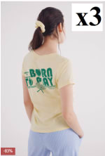 3 Camisetas para Mujer Springfield "Born to play" por 5.98€