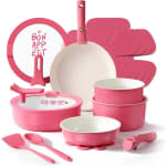 Set Cocina 18 Piezas CAROTE Cerámica Rosa por $1,066 | Amazon