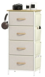 Cajonera De Tela De Melamina Acero Tela Homcom 45x30x94,5 Cm Beige por 45.99€