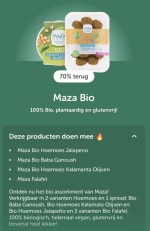 70% korting op Maza Bio via Tikkie