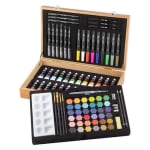 50% korting op Luxe Houten Tekenkoffer - 92-delig bij Lobbes