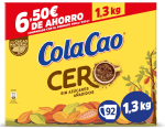 ColaCao Cero, Cacao Soluble sin Azúcares Añadidos, 1,3 kg, 92 Raciones por 7.79€