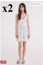 2 Vestidos cortos corseteros estampados Springfield por 9.58€