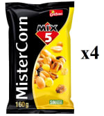 4 Unidades de Cócktail frutos de secos mix MisterCorn bolsa 160 g por 4.29€