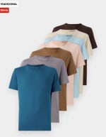 Pier One Camiseta Básica 7 PACK Colores Variados por 28,89€