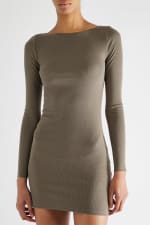 Bershka vestido tubo caqui manga larga por 1,99€