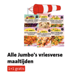 Vriesverse maaltijden 2 voor €5,99 bij Jumbo