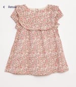Robe volantée à manches courtes à 7€