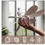Ventilateur de plafond LED 40W E27 - télécommande à 11,89€